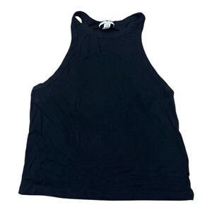 Topshop Black Ribbed Tank Top 10